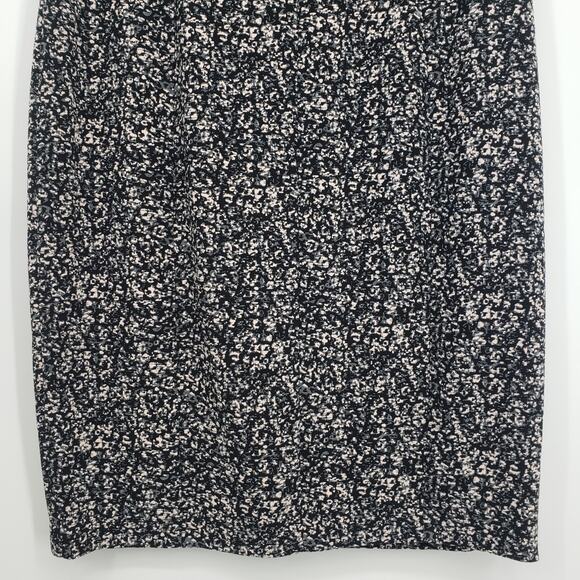 Calvin Klein Sheath Dress 14 Abstract Textured Knit Fitted Work Career Black Tan - Picture 6 of 10